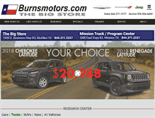 Tablet Screenshot of burnsmotors.com